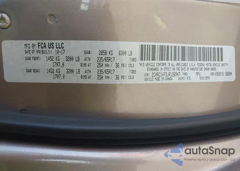 2018 Chrysler Pacifica Hybrid Touring Plus z USA, uszkodzony, nr VIN 2C4RC1H73JR126947